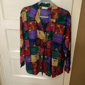 Colorful Geometric Women's Blouse